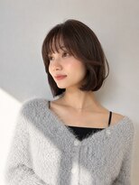 フォト 新宿三丁目(foto) 地毛風縮毛矯正韓国風顔まわりレイヤー小顔ボブ切りっぱなしボブ