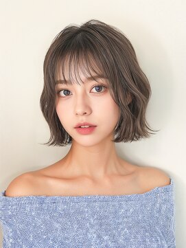 カバーヘア ブリス 志木南口駅前店(COVER HAIR bliss) 秋カラーブリーチなし外ハネ小顔エアリーボブパーマp志木