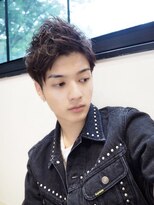 ネイビー(NAVY)&nbsp;【NAVY】ザクザク束感大人モヒカン×カリアゲ2ブロックワイルド