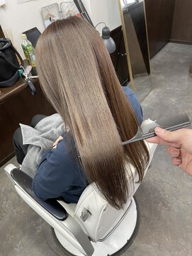 ムーブ(Moob) ブリーチなし 透明感グレージュカラー♪【別府】