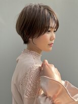 ジアン バイ ミルボン NU茶屋町+(GIEN by milbon)&nbsp;大人/ショートボブ/顔まわり似合わせ/ブラウンベージュ@田中俊成