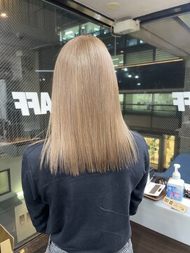 ラフ(LAFF) #バレイヤージュ#グレージュカラー#ボブウルフ#ココアベージュ