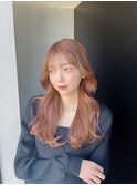 韓国ヘア_ピンクベージュ_レトロガーリー