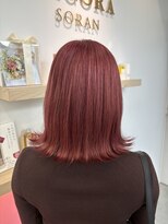 デコラソラン 本川越(DECORA SORAN)&nbsp;チェリーレッド◎外ハネボブ