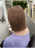 ぱつっとボブ/ベージュカラー/ブラウンベージュ