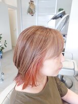 ヘアー2038(hair.2038) 夏っぽオレンジインナーカラー。
