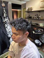 エクファフォーメン(EX-FA FOR MEN)&nbsp;カルマパーマ/ベリーショート/ダークアッシュ/ニュアンスパーマ