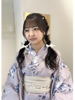 ムーン バイ ケンジ(moon by KENJE)&nbsp;【Nanaka】ツインテール編みおろし浴衣ヘア