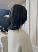 福山美容室carry 個性派ロングウルフレイヤー外ハネ10代20代