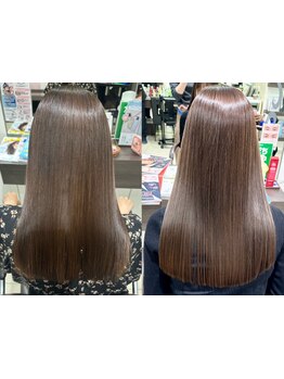 湿気による広がりやクセに◎crop　esの縮毛矯正でクセやうねりを解消しナチュラルなストレートヘアを実現☆