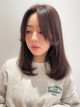 マイラ 銀座(myla) 小顔センターパートイメチェンワイドバング美髪ホワイトブロンド