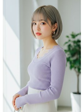 フルショウ 栄店(FURUSHO) 透明感カラーニュアンスボブホワイトブロンド