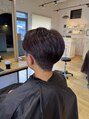 エステージ 日根野店(S-TAGE) 刈り上げセンターパート×ボルドー