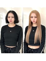 リゼル シブヤ(RISEL SHIBUYA)&nbsp;ブリーチonカラー&シールエクステ80本！