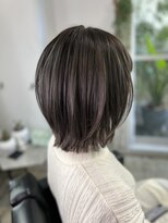 ツムグ 代官山店(TUMUGU)&nbsp;40代50代白髪ぼかしミディアムボブレイヤーくびれベージュカラー