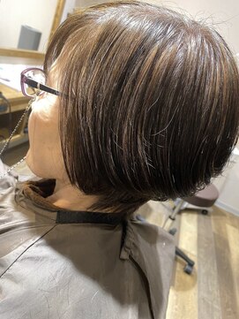 シー 浜松大平台店(She) 白髪ぼかしハイライト　明るい白髪染め　30代、40代、50代