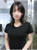 ☆黒髪ハッシュカットハイレイヤーウルフカットシャギーレイヤー