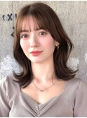 ミディアムレイヤーカット/20代30代40代/顔周りカットワンカール