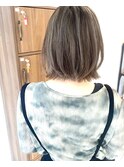 くびれボブ×お白髪ぼかしハイライト
