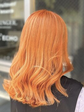 ルフレ 新宿歌舞伎町店(Reflet) ブリーチダブルカラー/オレンジ/ビビットカラー