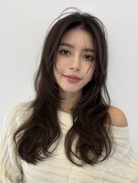 ルージュシー 堀江(RU10C)&nbsp;レイヤーカット/ブリーチなしダブルカラー/ベージュ【AI未使用】