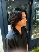 【RAWR】黒髪ミディアムウルフ。色気漂う大人のメンズヘア