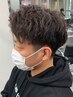 メンズカット+ポイントパーマ￥8000[町田/men's/ルーズパーマ/スキンフェード]