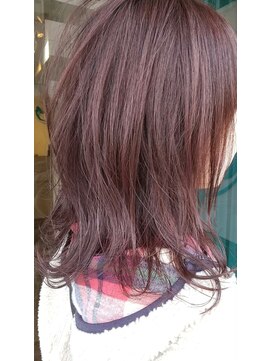 ヘアーメイクオズ(hair make O/S) 担当 照井 ベビーピンク×ソフトウルフ