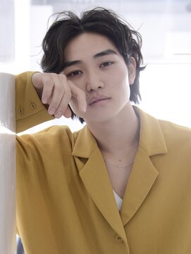 ロアー ヘアー マチルダ 千葉店(RAWR hair MATILDA) メンズパーマ_センターパートウルフ