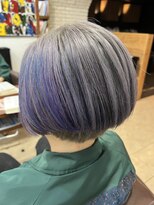 ラブリッシュ(LOVERICHE) 白髪ぼかしパープルアッシュグレースタイル【延山styling】