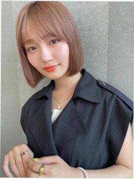 レーヴバイロンド 仙台(Reve by Lond) ショートボブ髪質改善ワイドバング美髪チェリーブラウン顔周り