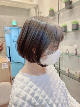 レーヴバイロンド 仙台(Reve by Lond) 韓国風ショートボブココアベージュ顔周りカット