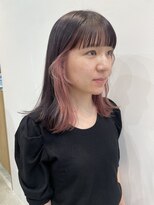 ガーデンエン 表参道(GARDEN eN) インナーカラーピンクベージュ/黒髪カタログ/イメチェンヘア