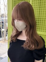 アース コアフュールボーテ 熊谷店(EARTH coiffure beaute)&nbsp;ブラウンベージュダブルカラーケアブリーチくびれ透明感