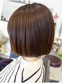 20代30代40代髪質改善カラーアッシュブラウン艶感ショートボブ
