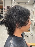 波巻きパーマメンズパーマメンズヘアツーブロックツイストパーマ