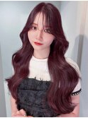 韓国ヘアレイヤーカット顔周りカットブリーチなしダブルカラーA