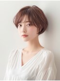 丸みシルエットがかわいい！マッシュショート