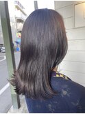 透明感を引き出す暗髪カラーロング40代50代梅ヶ丘世田谷区