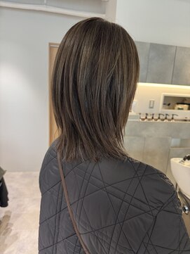 マルフェ 天王寺(marfe) 白髪ぼかし　グレージュハイライト白髪染めない白髪染め