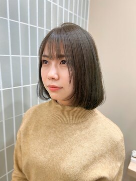 ランリ 名古屋名駅(ranri) 【20～30代】透明感カーキベージュ×ボブレイヤー