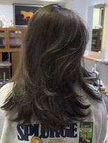 エヌ トーキョー(enu TOKYO) レイヤーカット/ハイライト/オリーブベージュ