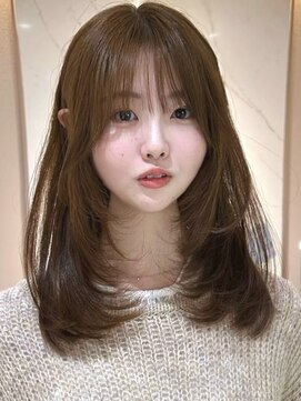 サンド クリア 横浜本店(sand clear) くびレイヤーボブルフネビージュ小顔ワンレンこなれミディ