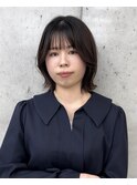 美髪シアーカラーピンクブラウンショートカット切りっぱなしボブ