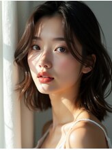 モードケイズ 調布店(MODE K's) レイヤーボブ_調布韓国ヘア透明感顔周り前髪ブリーチなしカラー