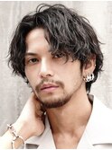 天神大名メンズパーマツイストスパイラルパーマ波巻きパーマ強め