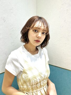 ロンド レグリーズ 立川(Lond leglise) ミニボブレイヤー/レイヤーカット/ダークアッシュ/顔周り/立川