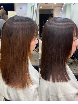 アップ(A+hair) 朝5分でキマる地毛風ストレート｜アイロン卒業で余裕のある朝へ