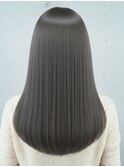 縮毛矯正カラー/ブリーチなし透明感カラー/髪質改善