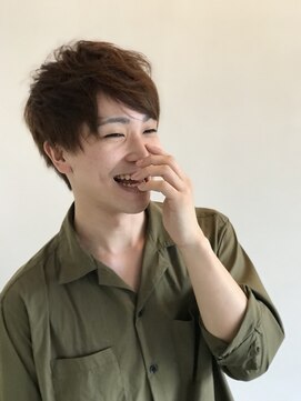 アークスヘアー 爽やかな好感度アップ◎流し前髪ショート×ブラウンカラー